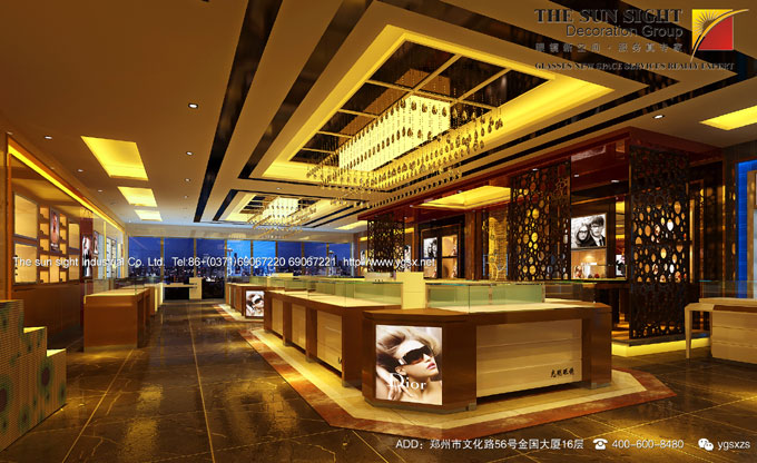吉林白城大安光明眼鏡店裝飾設計效果圖