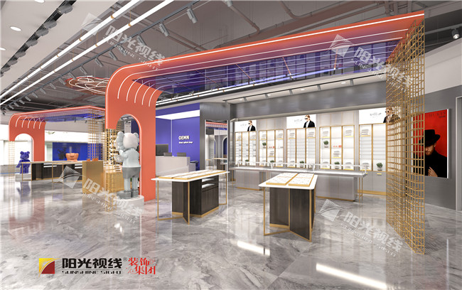 河北邢臺眼鏡店工業風設計效果圖