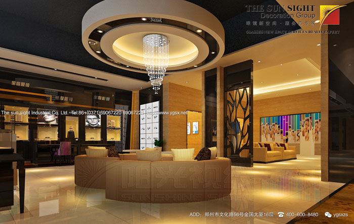 廣東江門眼鏡店休息區設計效果圖