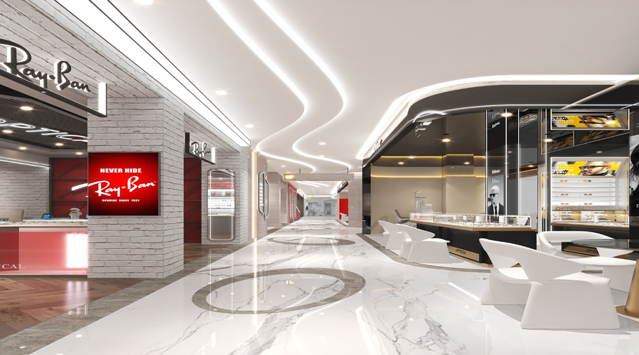 商場(chǎng)眼鏡店裝修效果圖